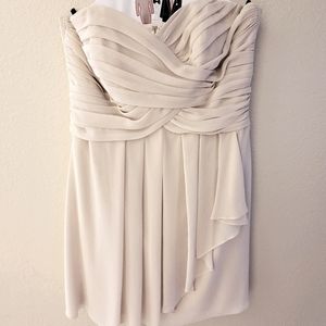 David's Bridal Short Crinkle Chiffon Dress
